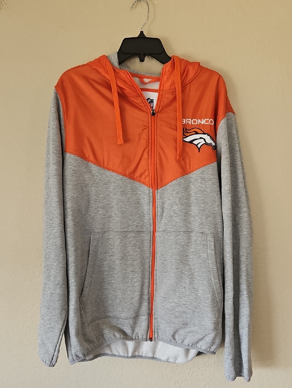 NFL Denver Broncos Hooded Orange Jacket XL